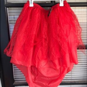 Adult Red High-low Red Tutu Skirt
